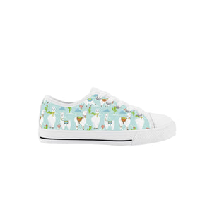 Llama Kid's Low Top Canvas Shoes