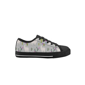 Llama Kid's Low Top Canvas Shoes