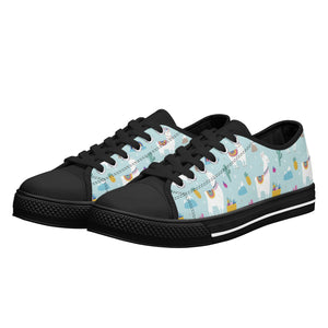 Llama Women's Low Top Canvas Shoes