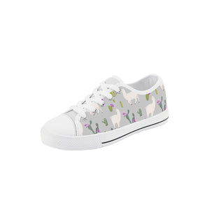 Llama Kid's Low Top Canvas Shoes