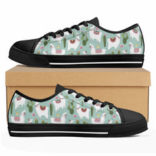 Llama Women's Low Top Canvas Shoes