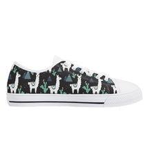 Llama Women's Low Top Canvas Shoes