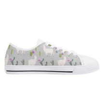 Llama Women's Low Top Canvas Shoes