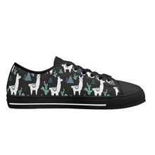 Llama Women's Low Top Canvas Shoes