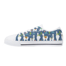 Llama Women's Low Top Canvas Shoes