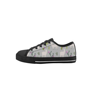 Llama Kid's Low Top Canvas Shoes