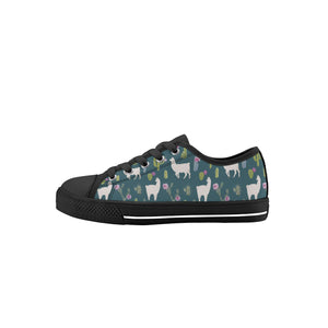 Llama Kid's Low Top Canvas Shoes