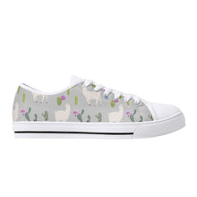 Llama Women's Low Top Canvas Shoes