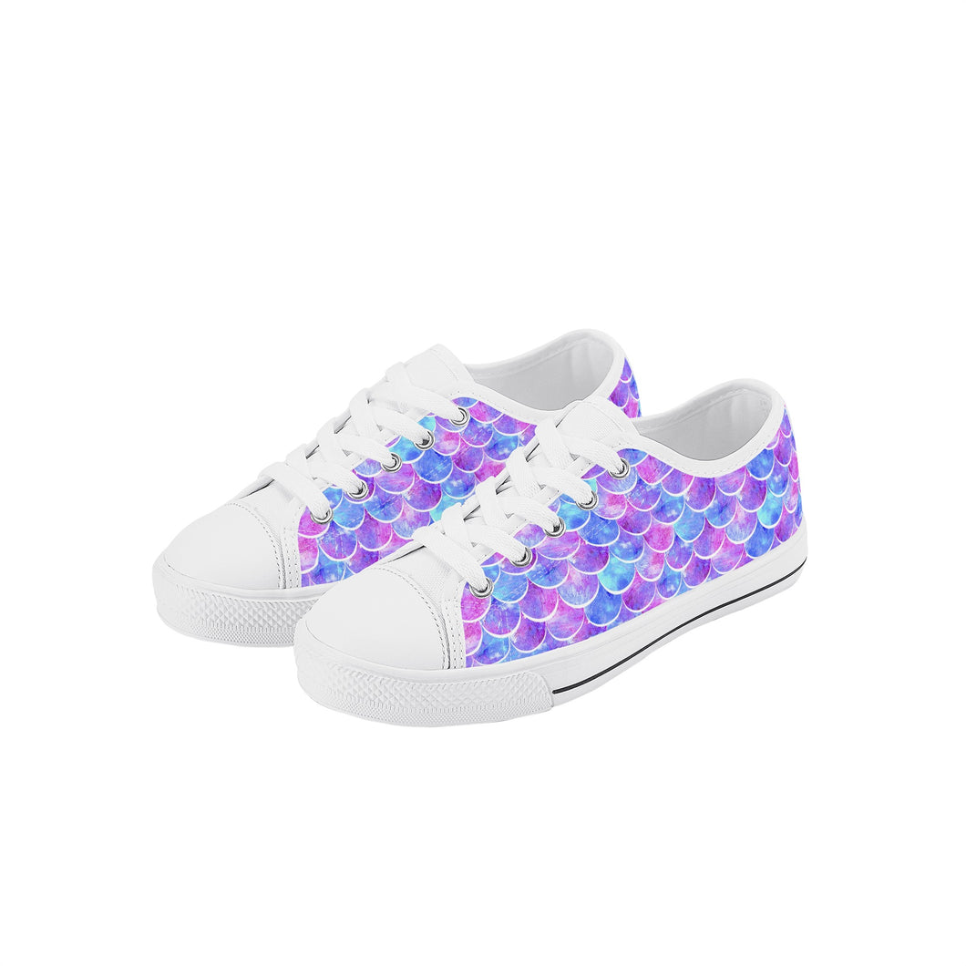 Mermaid Kid's Low Top Canvas Shoes