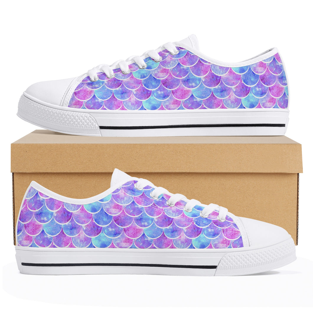 Mermaid Women's Low Top Canvas Shoes