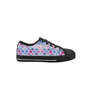 Mermaid Kid's Low Top Canvas Shoes