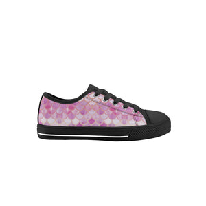 Mermaid Kid's Low Top Canvas Shoes