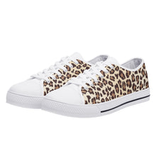 Leopard Women's Low Top Canvas Shoes