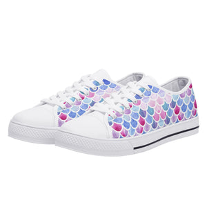 Mermaid Women's Low Top Canvas Shoes