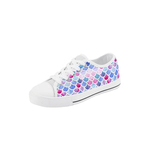 Mermaid Kid's Low Top Canvas Shoes