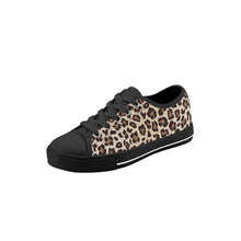 Leopard Kid's Low Top Canvas Shoes