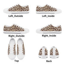 Leopard Kid's Low Top Canvas Shoes