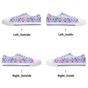 Mermaid Women's Low Top Canvas Shoes