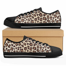 Leopard Women's Low Top Canvas Shoes