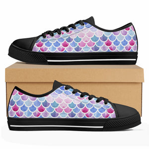 Mermaid Women's Low Top Canvas Shoes