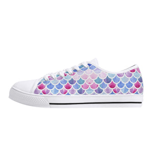 Mermaid Women's Low Top Canvas Shoes