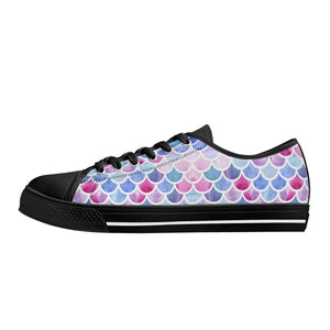 Mermaid Women's Low Top Canvas Shoes