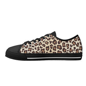 Leopard Women's Low Top Canvas Shoes