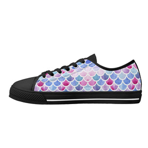 Mermaid Women's Low Top Canvas Shoes