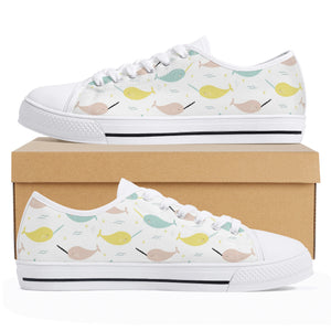 Narwhal Women's Low Top Canvas Shoes