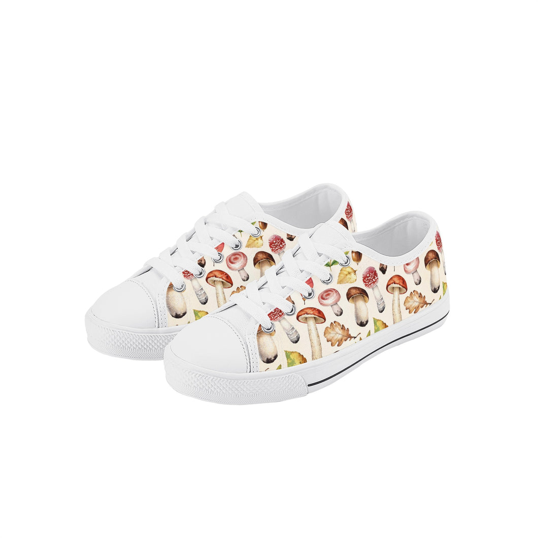 Mushroom Kid's Low Top Canvas Shoes
