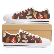 Mushroom Women's Low Top Canvas Shoes