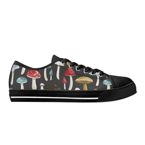 Mushroom Women's Low Top Canvas Shoes