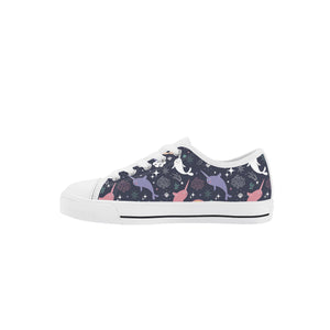 Narwhal Kid's Low Top Canvas Shoes