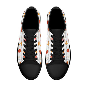 Mushroom Women's Low Top Canvas Shoes