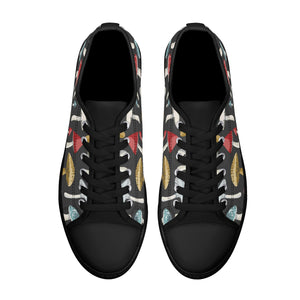 Mushroom Women's Low Top Canvas Shoes