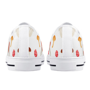 Mushroom Women's Low Top Canvas Shoes