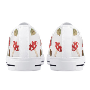 Mushroom Women's Low Top Canvas Shoes