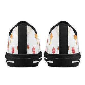 Mushroom Women's Low Top Canvas Shoes