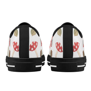 Mushroom Women's Low Top Canvas Shoes
