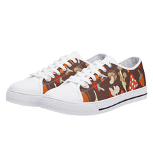 Mushroom Women's Low Top Canvas Shoes