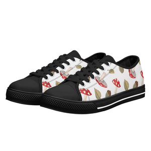 Mushroom Women's Low Top Canvas Shoes
