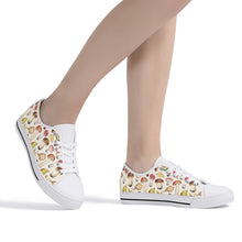 Mushroom Women's Low Top Canvas Shoes