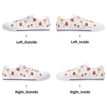 Mushroom Women's Low Top Canvas Shoes