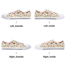 Mushroom Women's Low Top Canvas Shoes