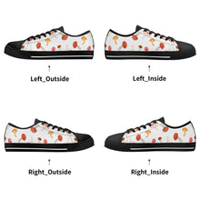 Mushroom Women's Low Top Canvas Shoes