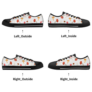 Mushroom Women's Low Top Canvas Shoes