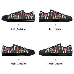 Mushroom Women's Low Top Canvas Shoes