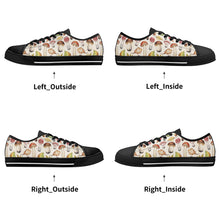 Mushroom Women's Low Top Canvas Shoes