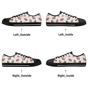 Mushroom Women's Low Top Canvas Shoes