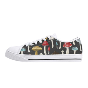 Mushroom Women's Low Top Canvas Shoes